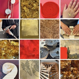 Mosaïque de détail de œuvres exposées pour l'exposition des JEMA en avril 2022