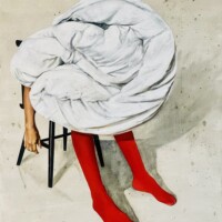 Edredon collants rouges - Peinture à l’huile sur toile