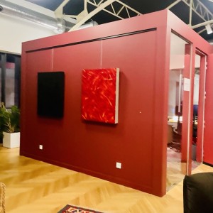 Diptyque rouge et noir COrbier et Arino au Moon Shot Lab