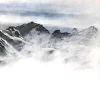 Diptyque montagne Partie 1 - Peinture à l'huile sur toile