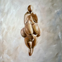 Vénus de Lespugue - Peinture à l’huile sur toile