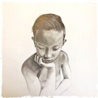 Portrait jeune garçon - Graphite sur papier