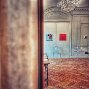 Peinture de la série Pose et monochrome Exposition Mairie de Corenc