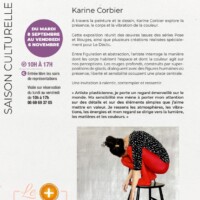 Affiche exposition Présences Rouges, peintures de Karine Corbier au Déclic, septembre à novembre 2026